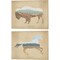 American Southwest Buffalo & Horse Distressed by Wild Apple Portfolio 15" x 12" Canvas Wall Art (Set of 2)